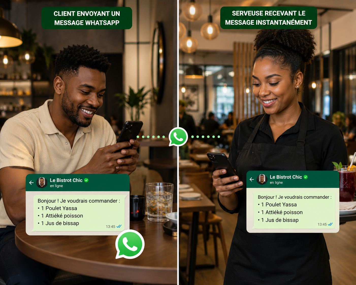 Client commande sur WhatsApp